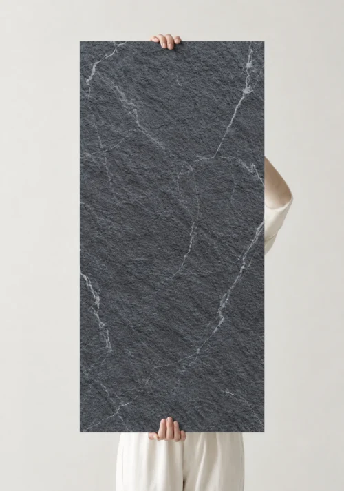 Black Vein Granite Texture | YITA Black Vein Granite Texture panel with dark mineral surface and irregular light stone veins