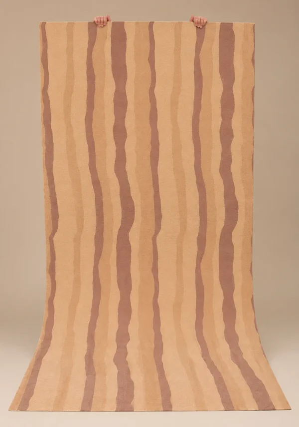 Canyon Drift Full Sheet Display | YITA Canyon Drift full sheet with warm sand tones and irregular vertical brown bands