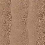 Sand Brown Solid Color Rammed Earth surface with vertical bands and coarse natural relief