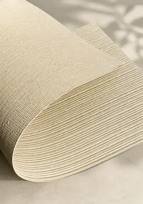 Soft Linen New Line Stone Texture Flexible Veneer | YITA Soft Linen New Line Stone Texture flexible stone veneer folded to show fine linear relief and bendable sheet structure