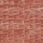 Terracotta Red Mosaic Travertine texture showing rich earthy tones and varied square stone surfaces