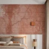 YITA Canyon Rose Linear Stone Texture Canyon Rose linear stone texture on a bedroom feature wall