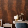 Copper Ember Antique Patina Flexible Stone Panel | YITA Copper Ember Antique Patina flexible stone panel used as decorative interior wall cladding