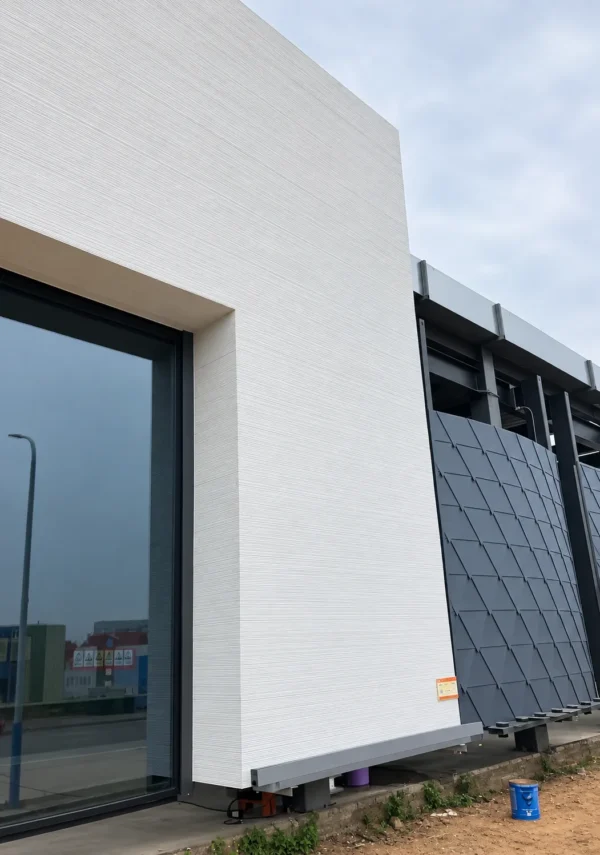 Pure White New Line Stone Texture Flexible Stone Veneer | YITA Pure White New Line Stone Texture flexible stone veneer with fine linear surface