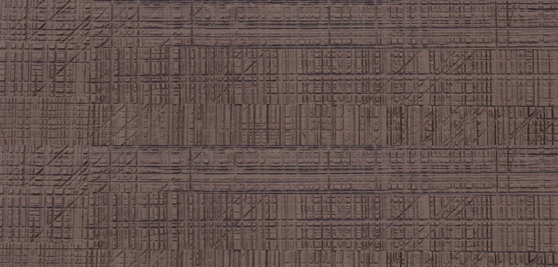 Dark Walnut Saw-Cut Wood Grain texture with rich brown tone and layered carved surface