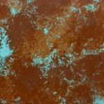 Verdigris Rust Antique Patina flexible stone panel texture detail with oxidized copper effect