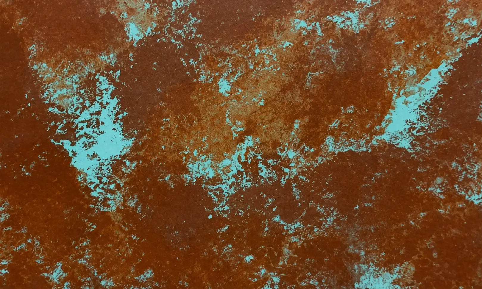 Verdigris Rust Antique Patina flexible stone panel texture detail with oxidized copper effect